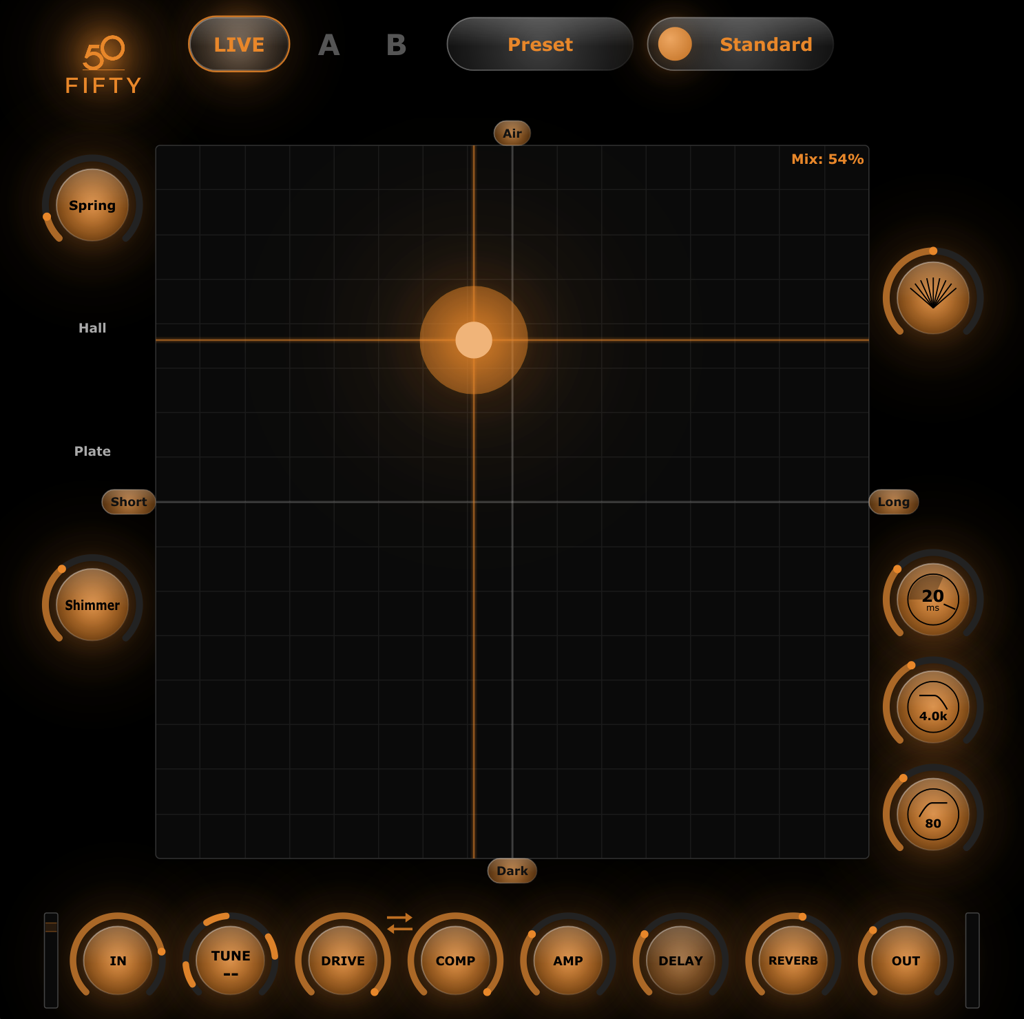 Fifty Reverb section